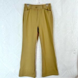 New Women’s Tan Stretchy Bootcut Knit Casual Yoga Pants / Medium